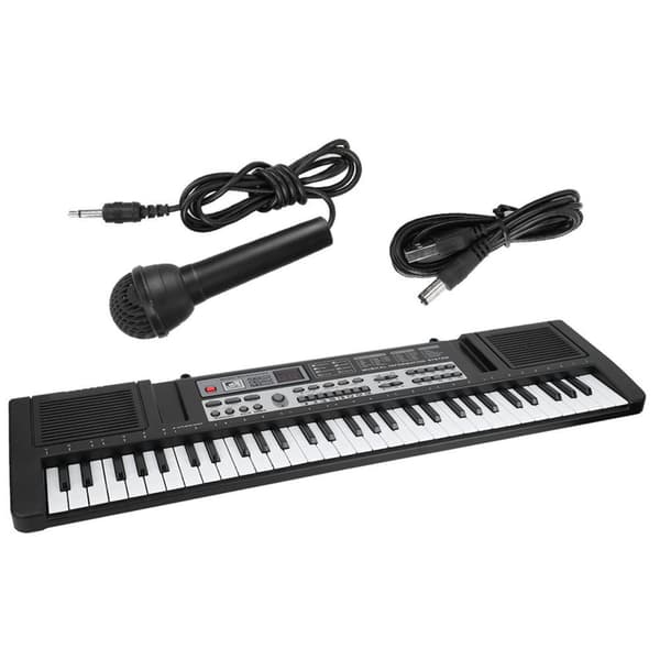 61 Tangenters Bärbar Elektronisk Orgel, Inbyggd Mikrofon, Barnvänlig Design, Mångsidiga Ljudalternativ