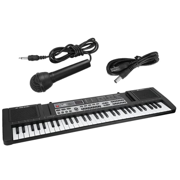 61 Tangenters Bärbar Elektronisk Orgel, Inbyggd Mikrofon, Barnvänlig Design, Mångsidiga Ljudalternativ