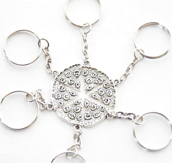 Keyring - Pizza Slice - 6 Pieces