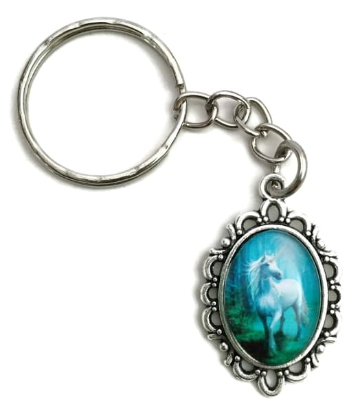 Nyckelring Enhörning Unicorn Sagoväsen Fantasy Silver