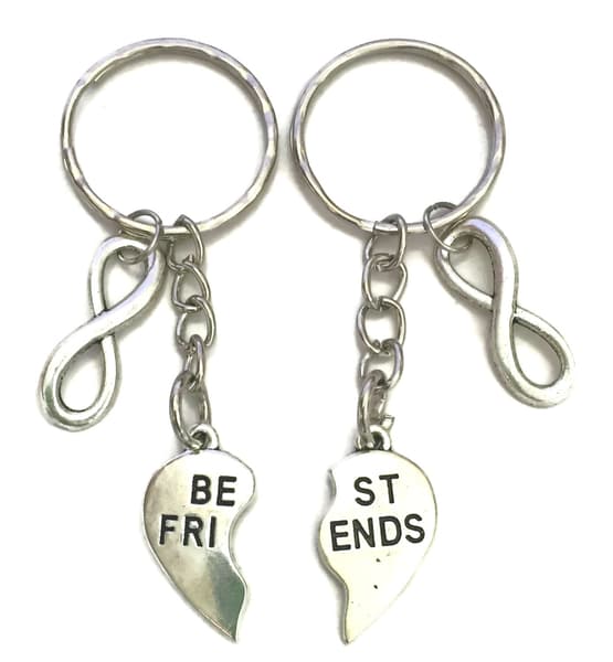 Nyckelring Best friends Infinity Kompis/Partner 2-delat hjärta