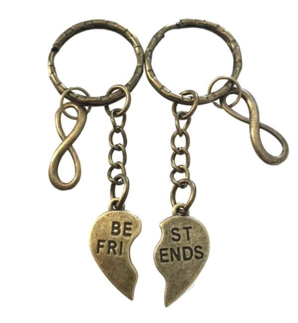 Nyckelring Best friends Infinity Kompis/Partner 2-delat hjärta