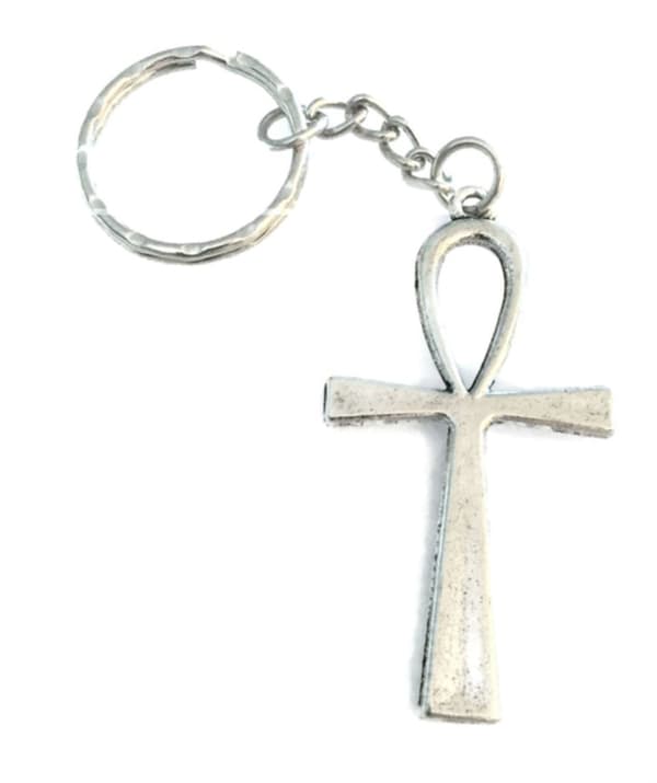 Keyring - Ankh - Egyptian - Silver