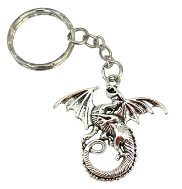 Nyckelring Drake Dragon Fantasy Silver