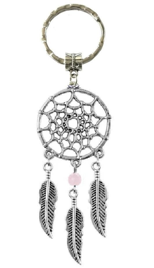 Keyring - Dreamcatcher - Rose Quartz