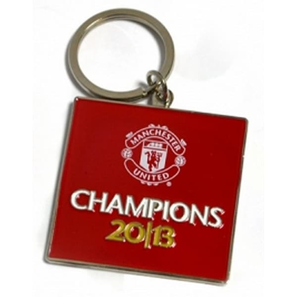 Manchester United FC Official Football Champions 2013 Keyring Red/Yellow One Size