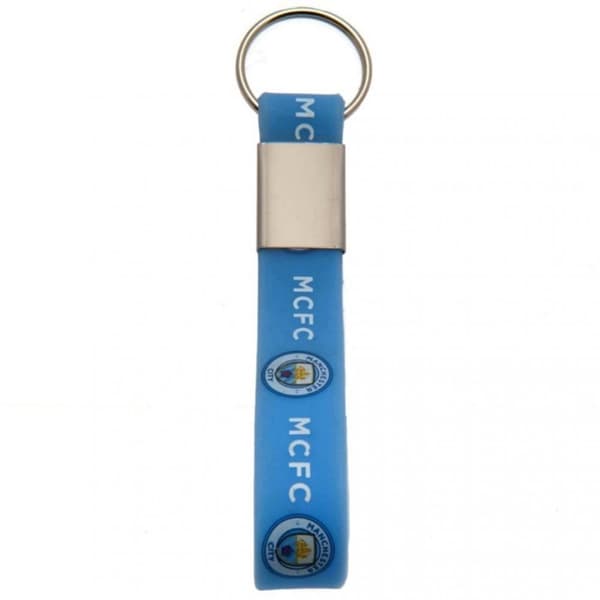 Manchester City FC Silicone Keyring Blue One Size