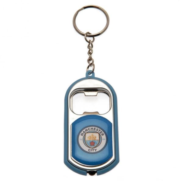 Manchester City FC Nøglering Fakkel Flaskeåbner Blue One Size