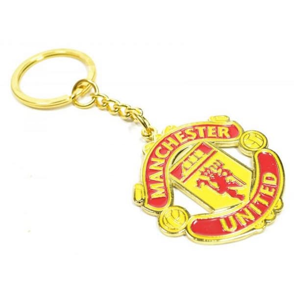 Manchester United FC Officiel fodboldnøglering med våbenskjold Red/Yellow One Size