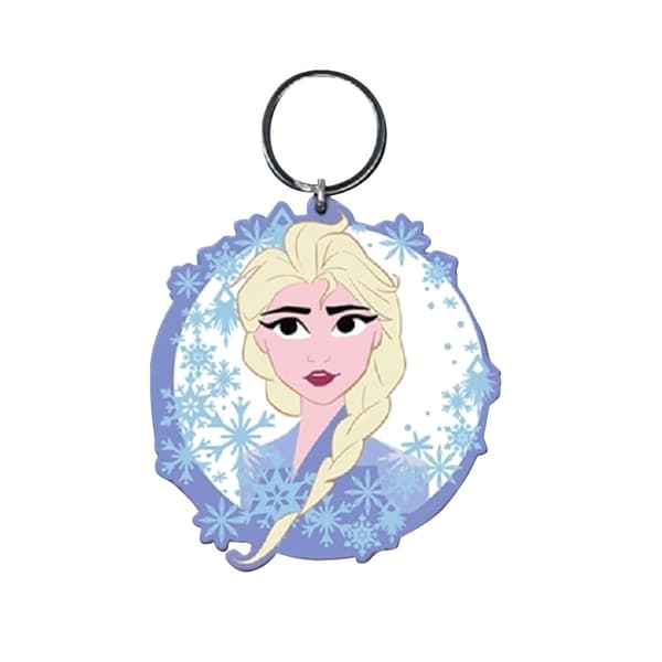 Frozen 2 Rubber Keyring with Elsa Design Blue One Size