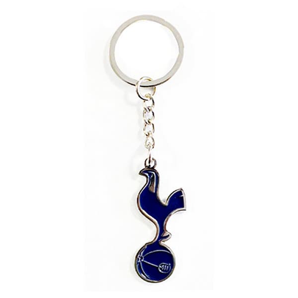 Tottenham Hotspur FC Official Metal Football Crest Keyring Navy/Silver One Size
