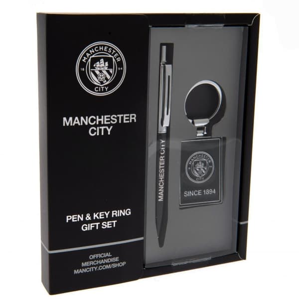 Manchester City FC Sæt med kuglepen og nøglering