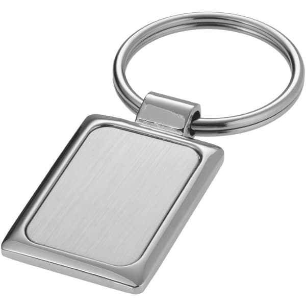 Bullet Sergio rektangulær nøglering Silver 4.3 x 2.5 x 0.4cm
