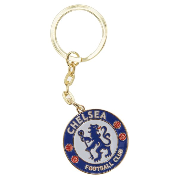 Chelsea FC Officiell metallfotbollsskärm nyckelring Blue/White One Size