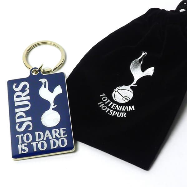 Tottenham Hotspur FC To Dare Is To Do Keyring In A Velvet Gift Bag
