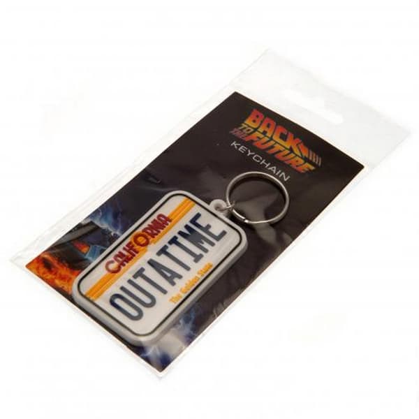 Back To The Future Nummerplade nøglering White One Size