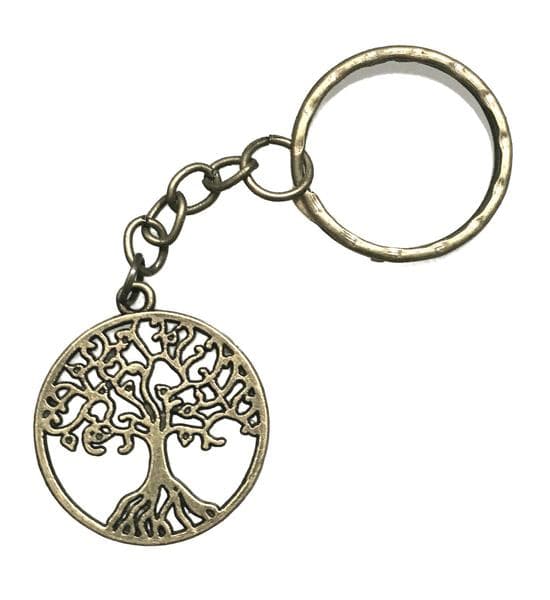 Nyckelring Livets Träd Bronsfärg Tree Of Life Symbol