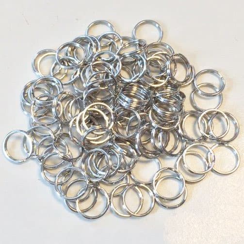 Nyckelringar i Storpack - Dia 18 mm - Silver - 100 st