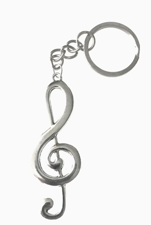 Nyckelring G-Klav Musik Kompositör Not C Clef