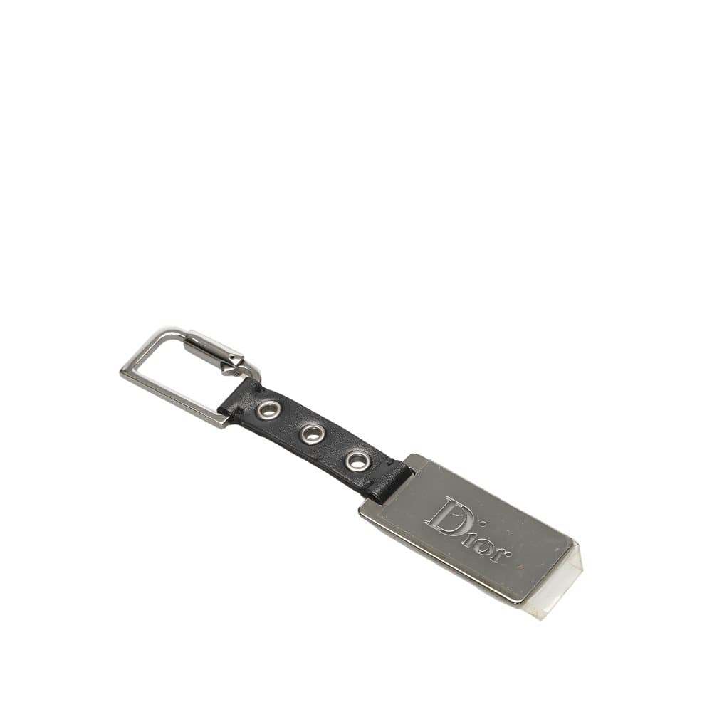 Dior Leather Key Chain Black