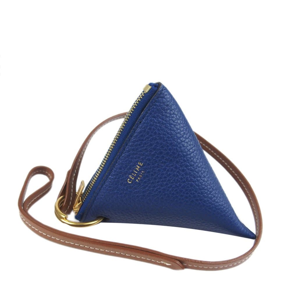 Celine Zip Leather Charm Blue