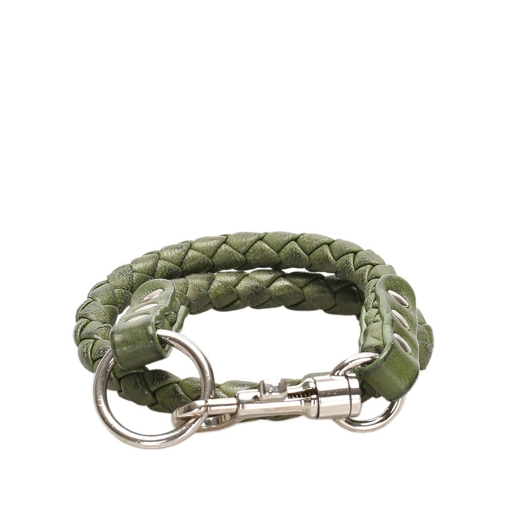 Bottega Veneta Intrecciato Key Chain Green