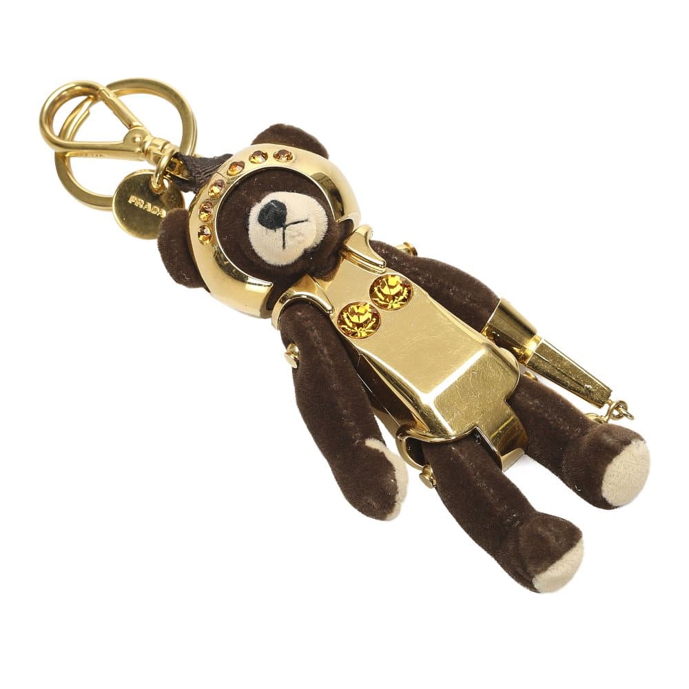 Prada Orsy Bear Key Chain Black