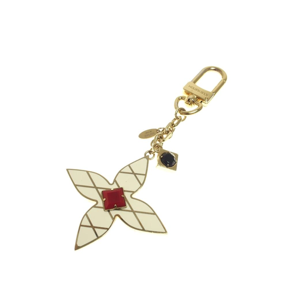 Louis Vuitton Monogram Flower Key Chain White