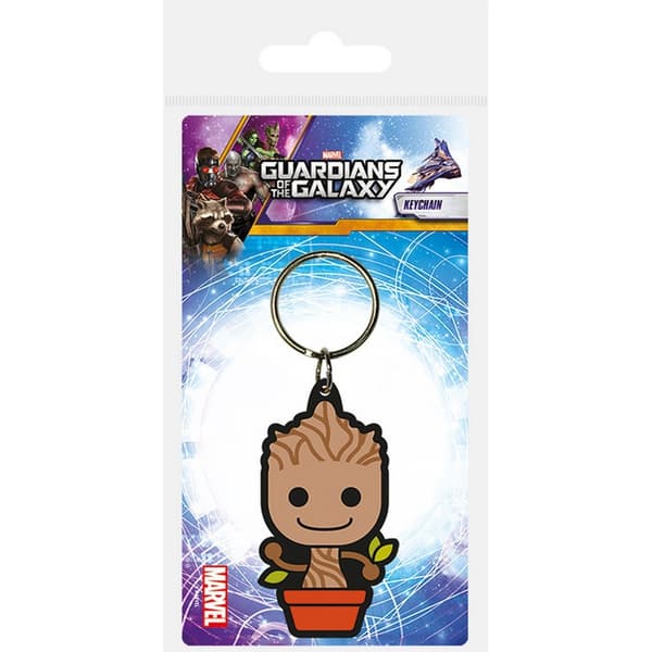 Guardians Of The Galaxy Baby Groot Rubber Keyring Black/Brown One Size