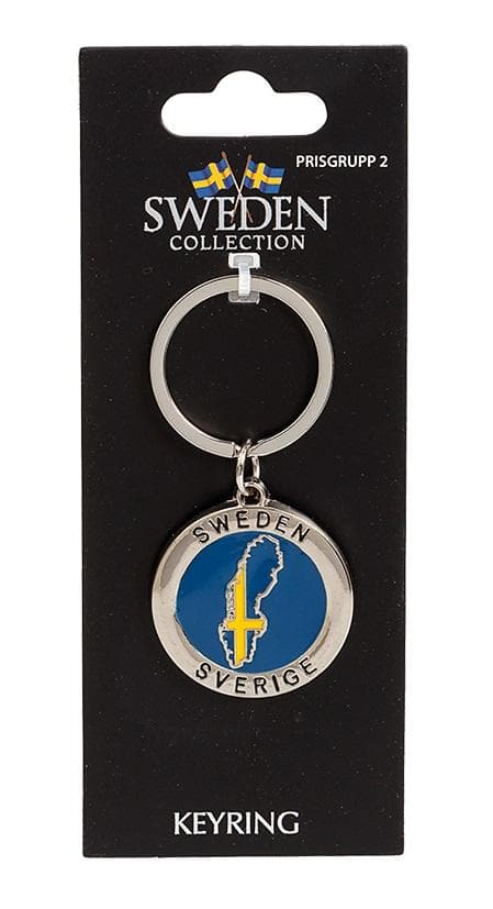 Nyckelring Souvenir Karta Sverige Sweden