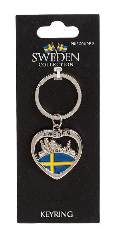 Nyckelring Souvenir Hjärta Stadssiluett