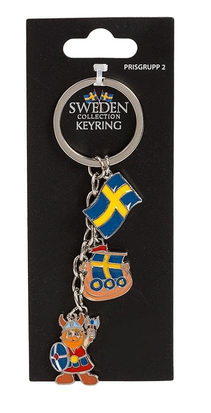 Nyckelring Souvenir Viking Vikingskepp Flagga
