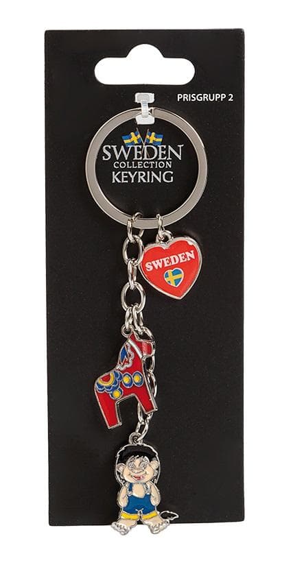 Nyckelring Souvenir Troll Dalahäst Hjärta