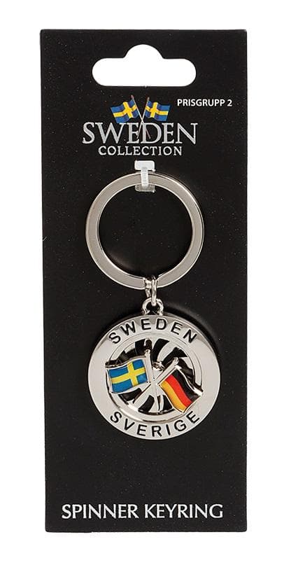 Nyckelring Souvenir Spinner Flagga Sverige Tyskland