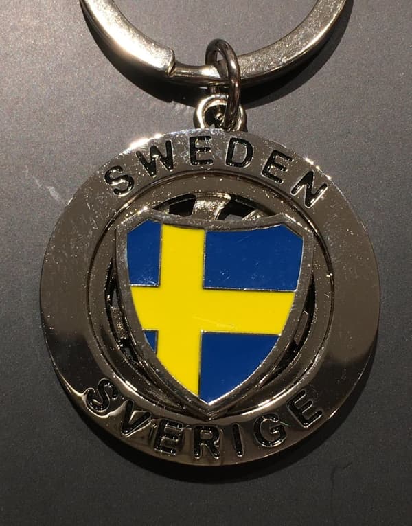 Nyckelring Souvenir Spinner Sköld Flagga