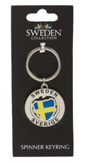 Miniatyrbillede 1 af 2: Nyckelring Souvenir Spinner Sköld Flagga