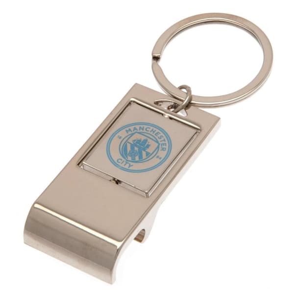Manchester City FC Executive Bottle Opener Keyring Silver/Blue One Size