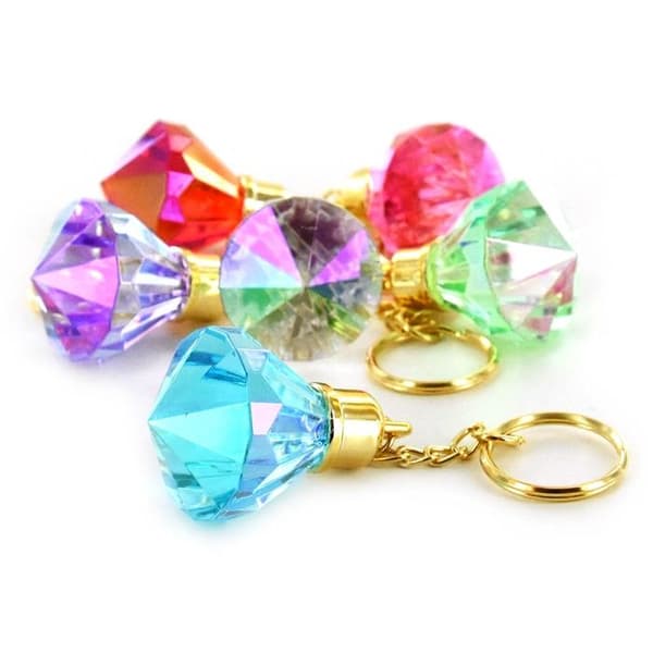 Nyckelring Diamant Transparent
