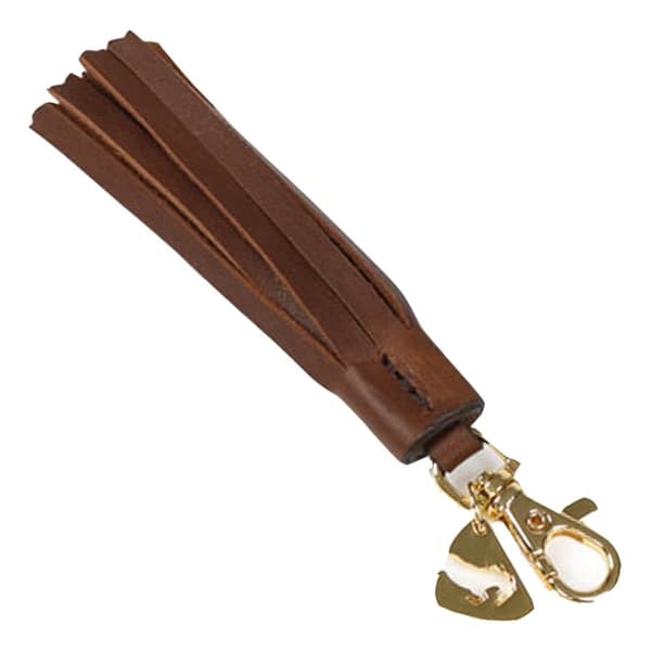 Aubrion Tassel Trim läder nyckelring Brown One Size