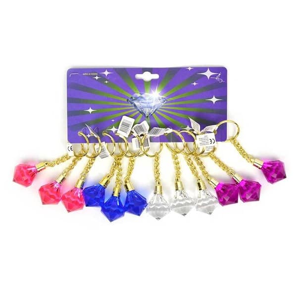 Nyckelring Diamant Lila Transparent