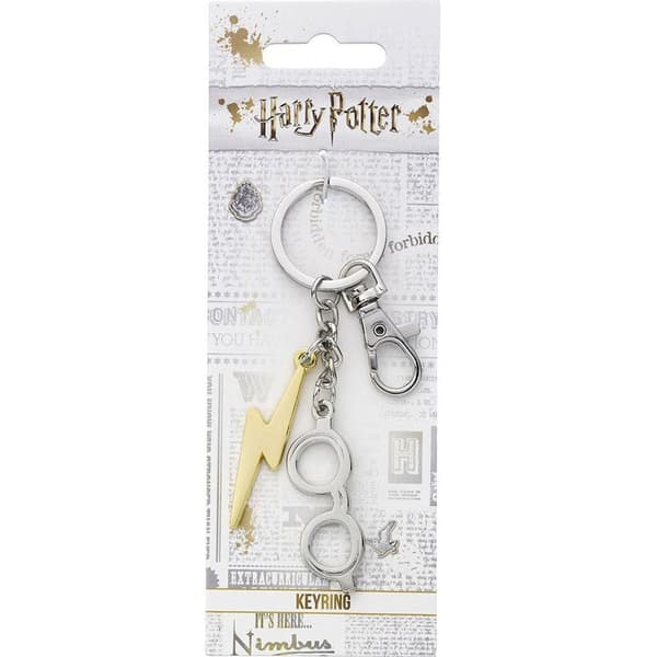 Harry Potter Lightning Bolt & glasögon Charm nyckelring