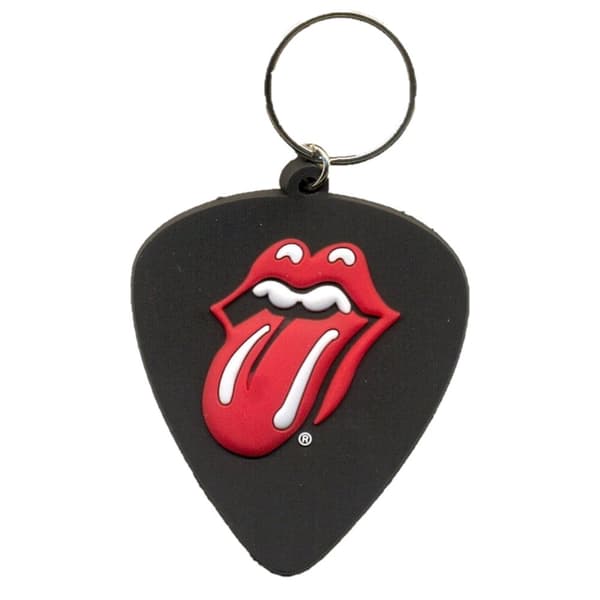 The Rolling Stones Plectrum gummi nyckelring Black/Red One Size