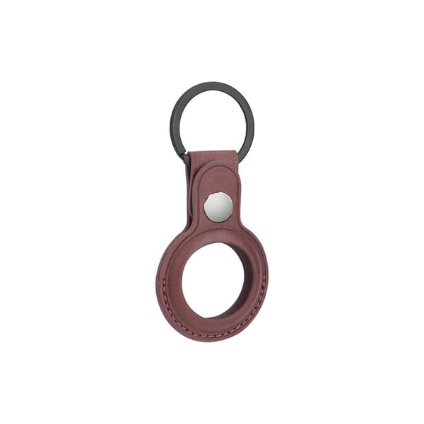 Airtag Holder med Nøglering Brun