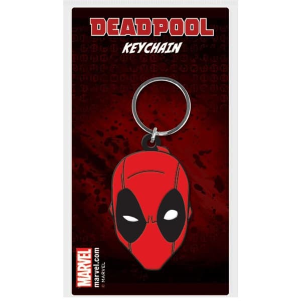 Deadpool Face nøglering Red/Black One Size