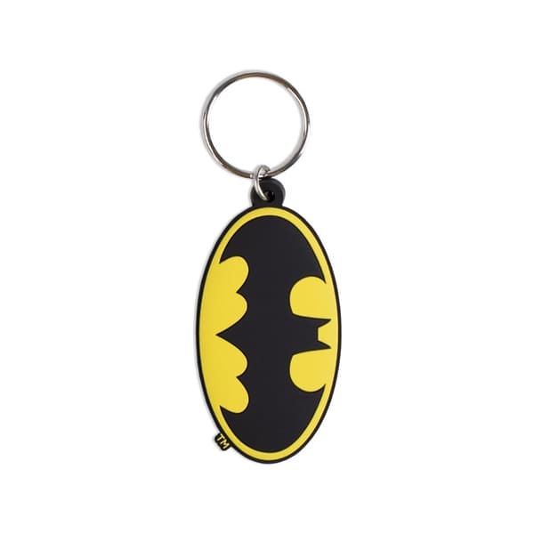 Batman Bat Signal Keyring Black/Yellow One Size