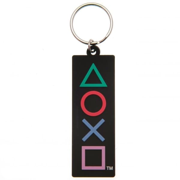 Playstation Shapes Rubber Keyring Black One Size