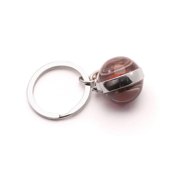 Nyckelring med planet i glas - Mars
