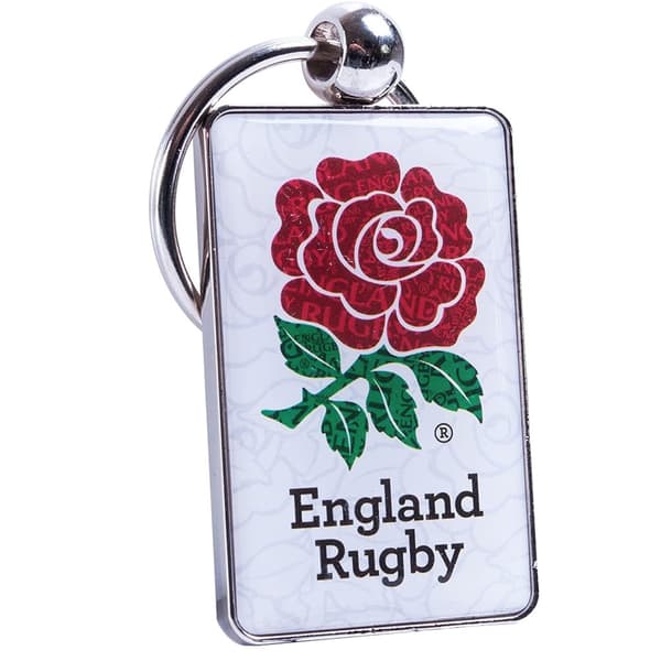 England RFU Rose Keyring White/Red One Size