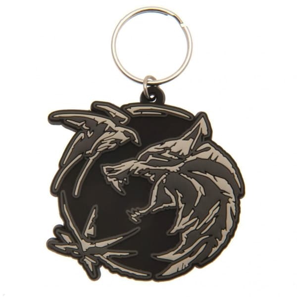 The Witcher Wolf PVC Keyring Black/Grey One Size