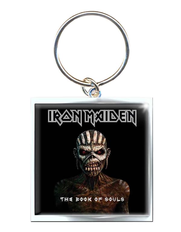 Iron Maiden Keyring Keychain Book of Souls Band Logo Official Metal One Size